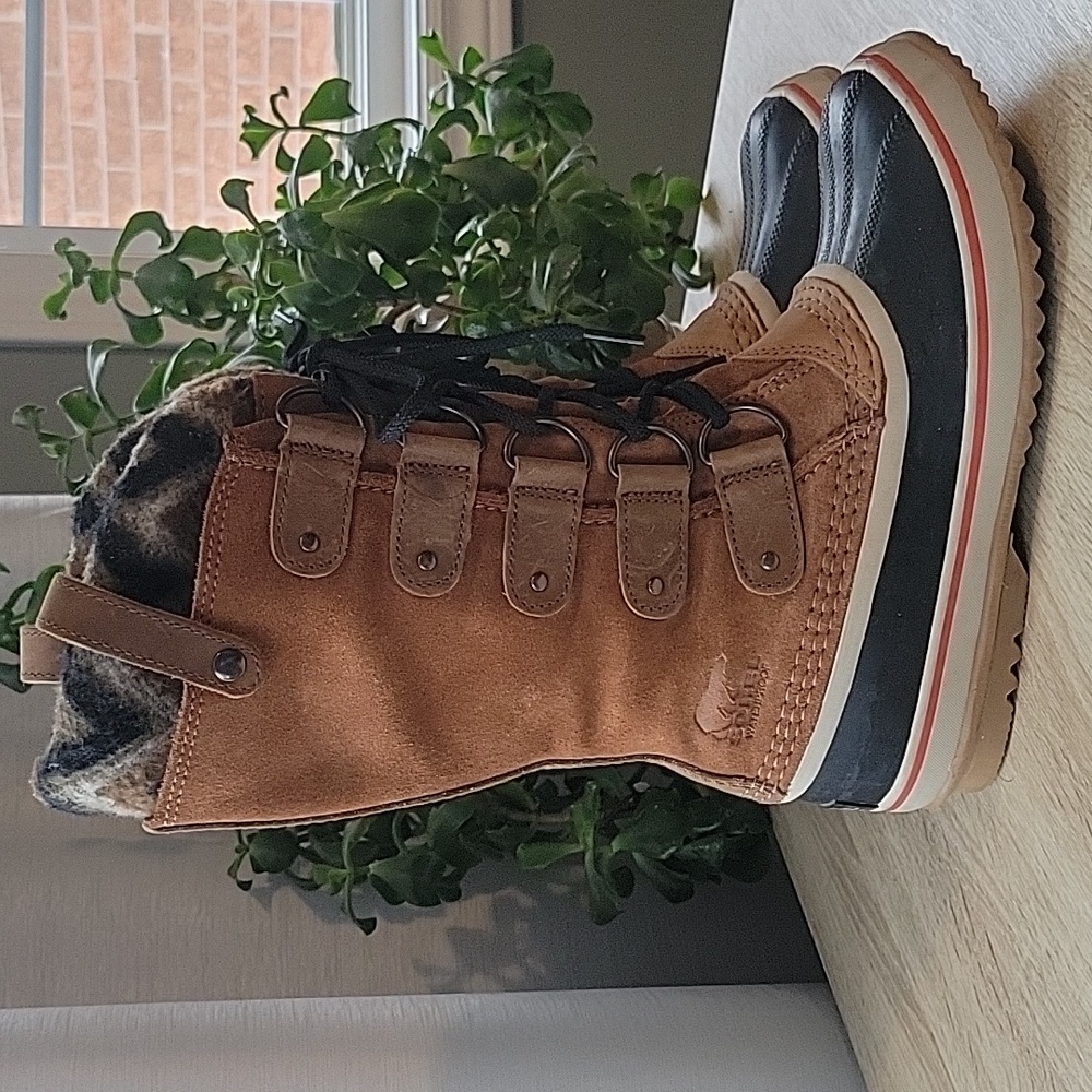 Womens Sorel Joan of Arctic II Fossil Knit Waterproof Boots
